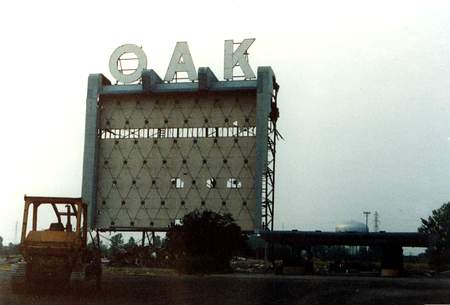 Oak Drive-In Theatre - Oak During Demo Courtesy Greg Osullivan